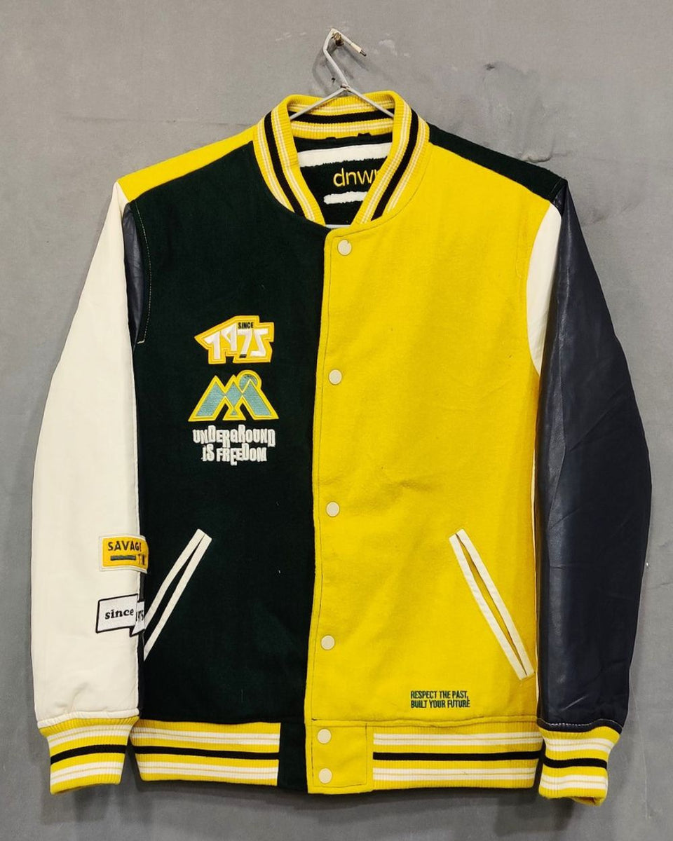 DNWR Branded Original Ban Collor Varsity Jacket For Men – Preloved Labels