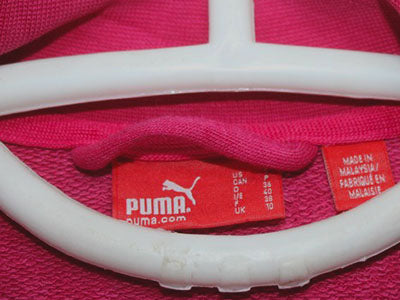 Puma Branded Original Dark Pink Collar Zipper For Women