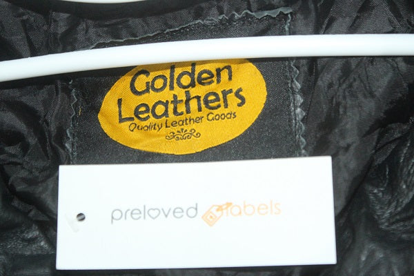 Golden Leathers Branded Original Pure Leather Collar Vintage For Men Jacket