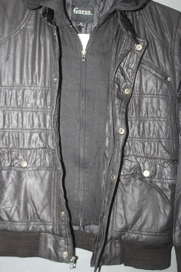 Guess Branded Original Parachute Hood Collar For Men Jacket