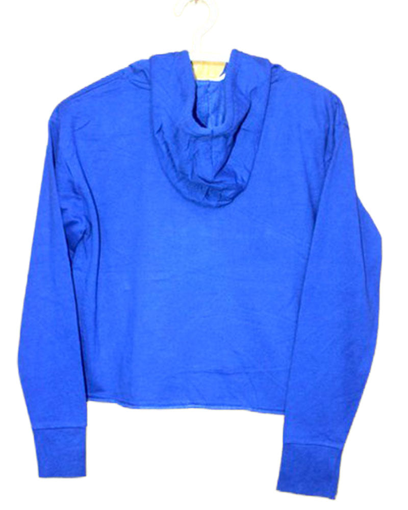 Bizzy Branded Original Royal Blue Cropped Hoodie For Women